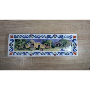 Gourmet du Village Rectangular Serving Platter Mexican Village Scene